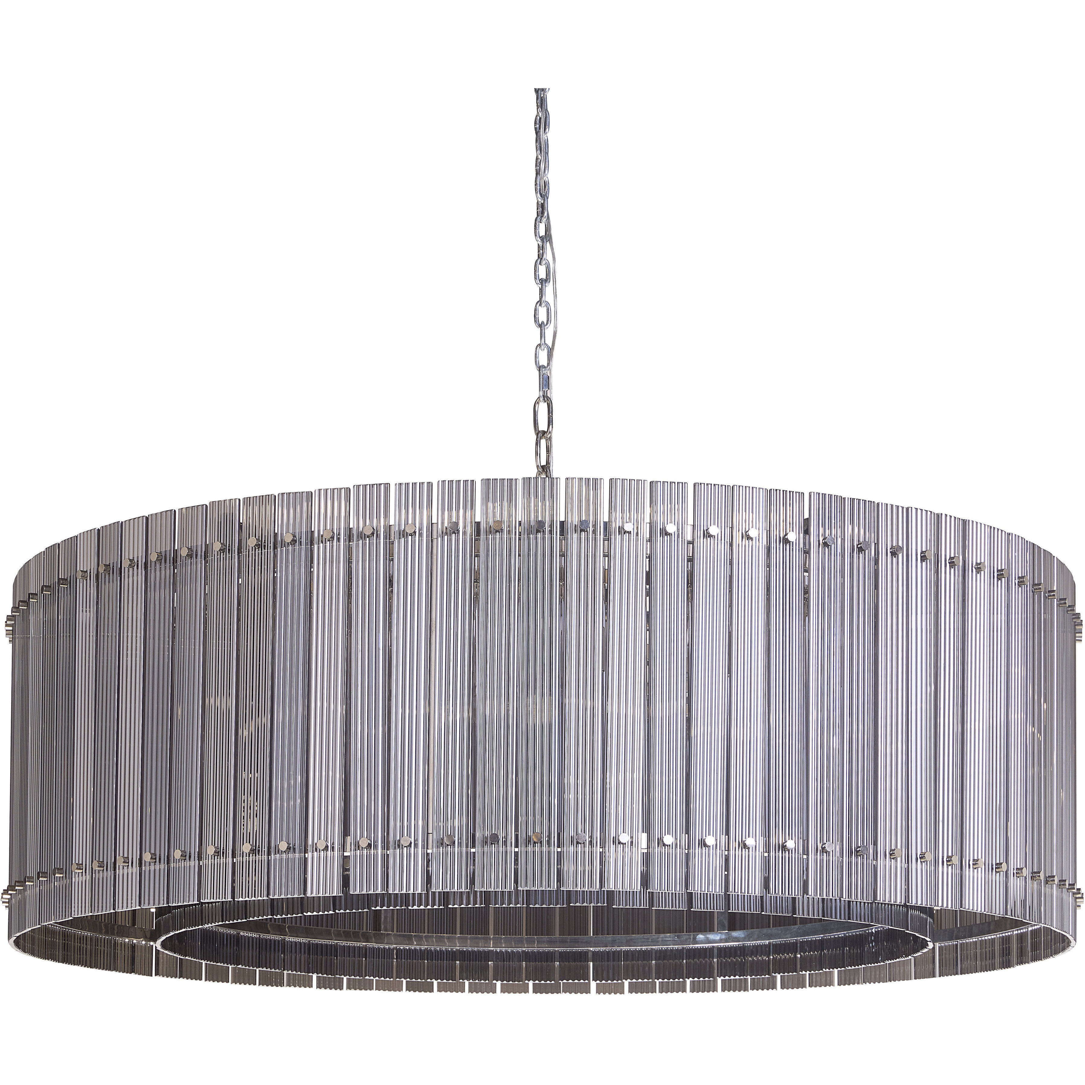 Kore LED Nickel / Smoke Grey Chandelier Ceiling Light, Large